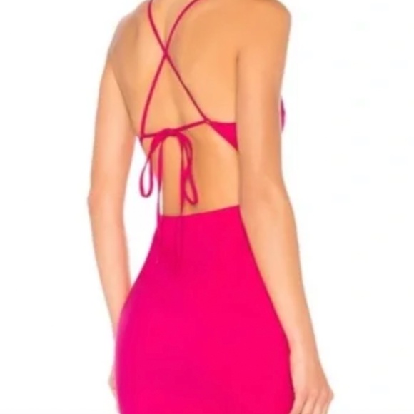 Fuchsia scrappy mini dress - Picture 4 of 5